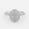 1 carat oval halo engagement ring