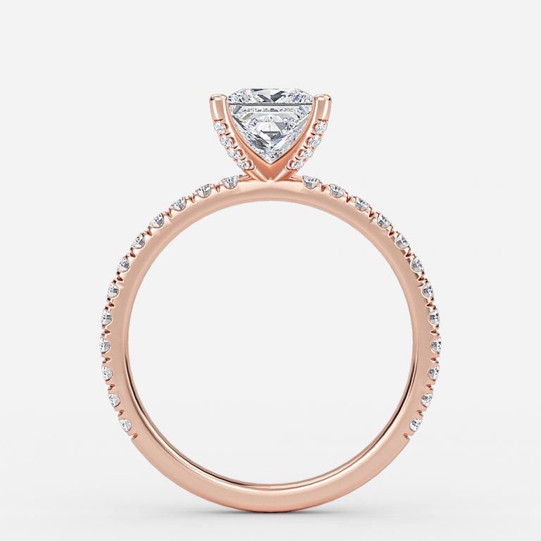 1 carat princess cut diamond ring band