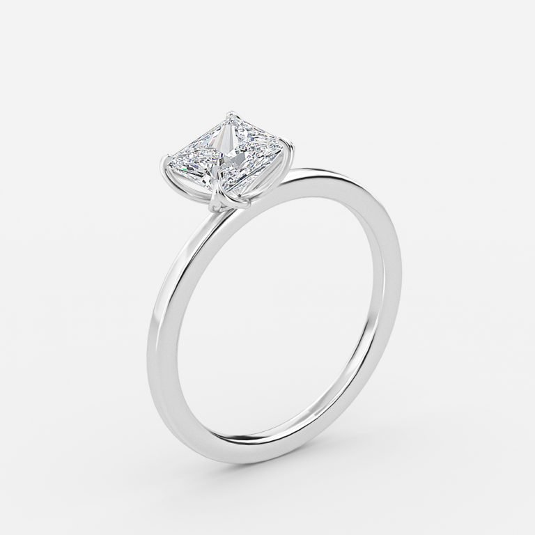 1 ct princess cut solitaire engagement ring