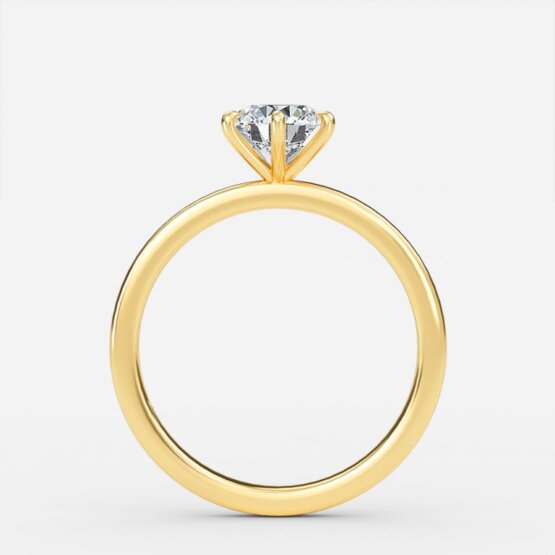 Avery Plain Round Solitaire Engagement Ring