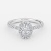 2 carat oval halo engagement ring