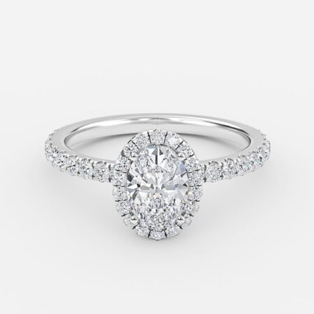 Lillian Oval Halo Engagement Ring
