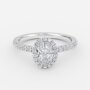 2 carat oval halo engagement ring