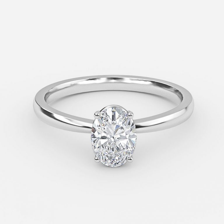 Jiani Oval Solitaire Lab Grown Diamond Engagement Ring