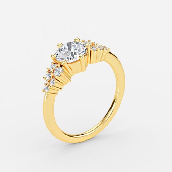 Jessica Round Cluster Engagement Ring