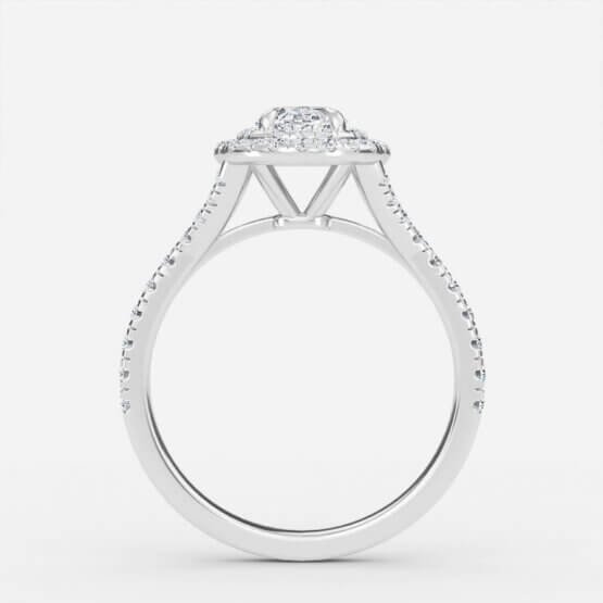 4 carat oval cut halo engagement rings