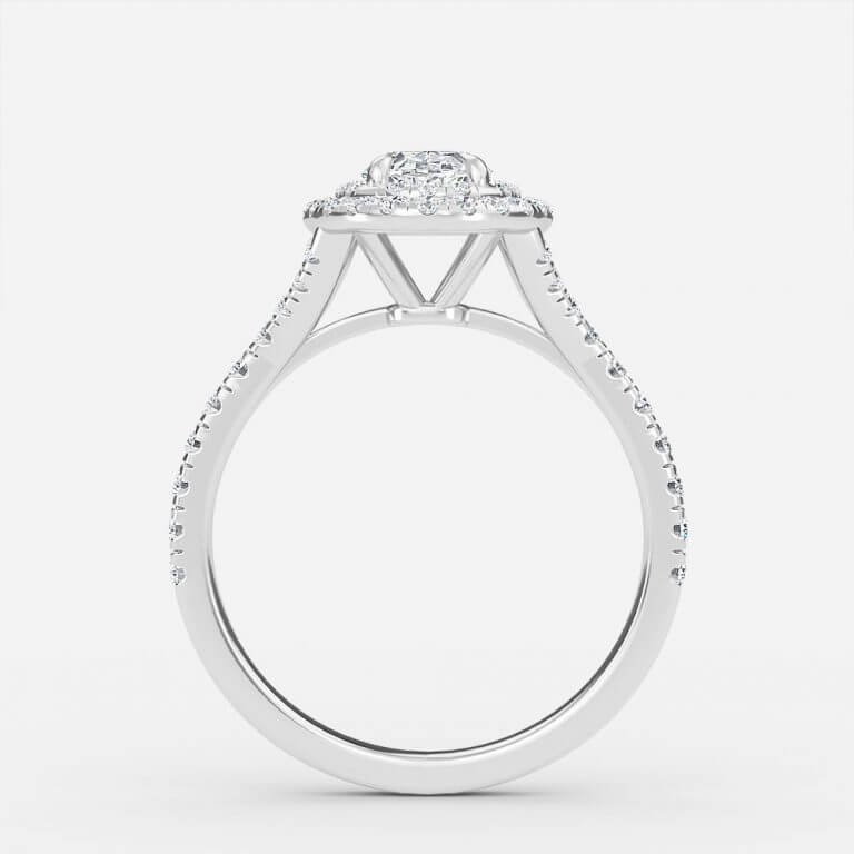 4 carat oval cut halo engagement rings