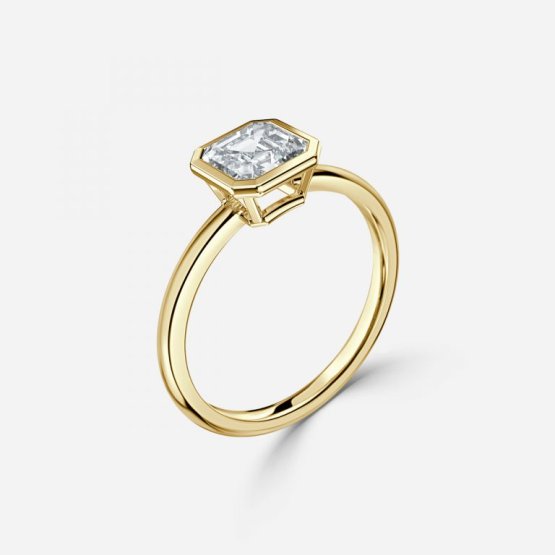 Aerin Asscher Bezel Engagement Ring