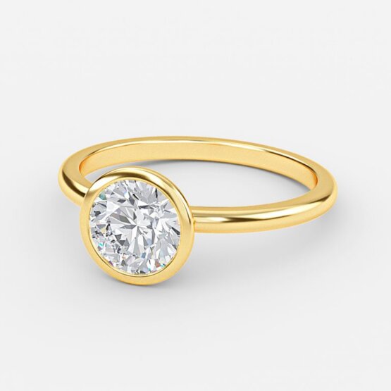 Aerin Round Bezel Engagement Ring