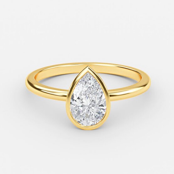 Aerin Pear Bezel Engagement Ring