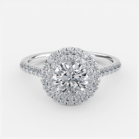 Laila Round Halo Engagement Ring