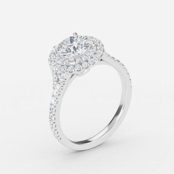 Aalia Round Halo Engagement Ring