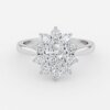 cluster oval engagement ring