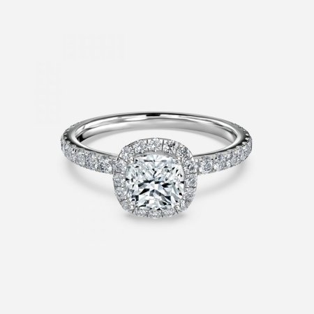 Lillian Cushion Halo Engagement Ring