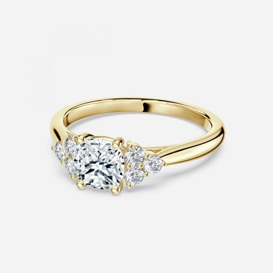 Anika Cushion Cluster Engagement Ring