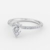 dainty pear diamond band rings white gold