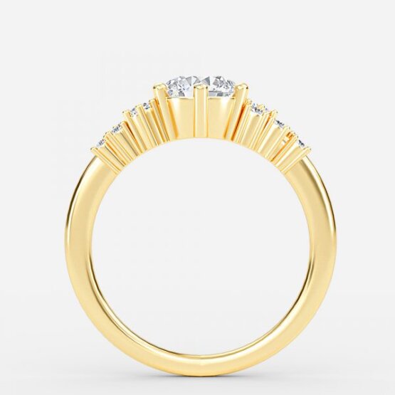 Jessica Round Cluster Engagement Ring