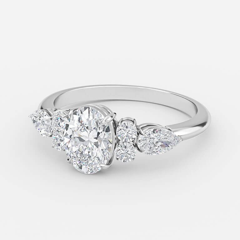 diamond oval engagement ring