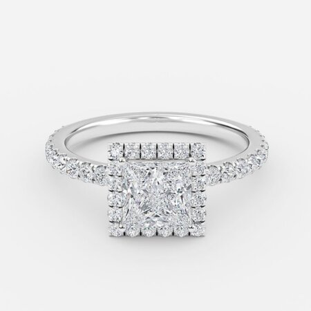 Lillian Princess Halo Engagement Ring