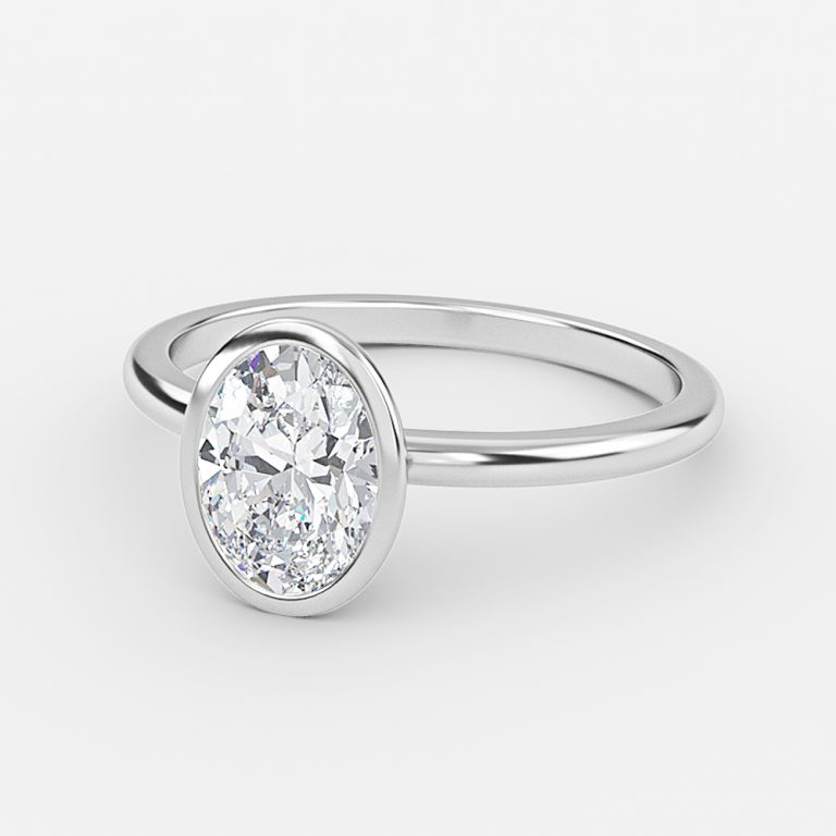 east west oval bezel ring