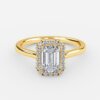 emerald cut engagement rings with halo