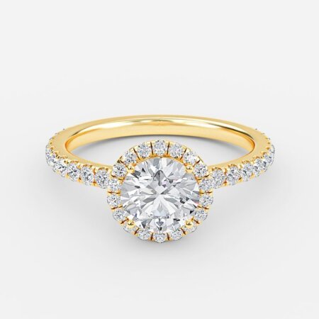 Lillian Round Halo Engagement Ring
