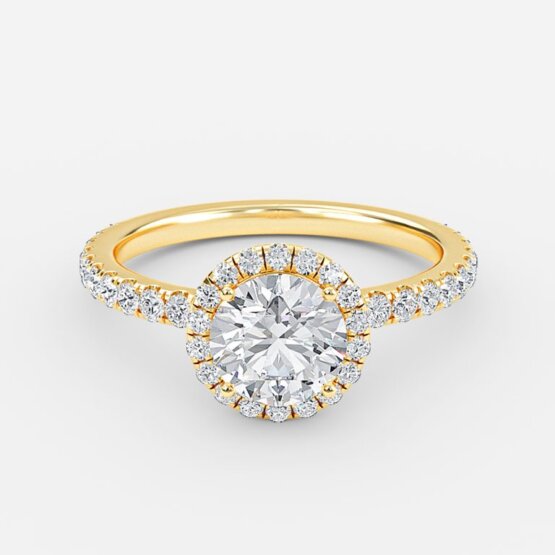 Lillian Round Halo Engagement Ring