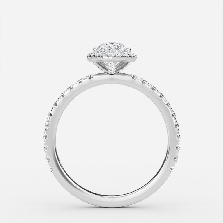 halo pear engagement rings