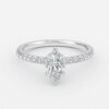 hidden halo engagement ring marquise