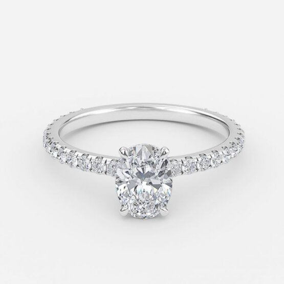 hidden halo engagement ring oval