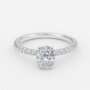 hidden halo engagement ring oval