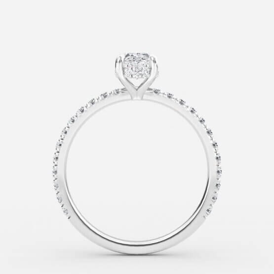 lab created oval engagement rings