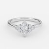 marquise cluster diamond ring gold