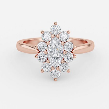 Rohini Marquise Cluster Engagement Ring