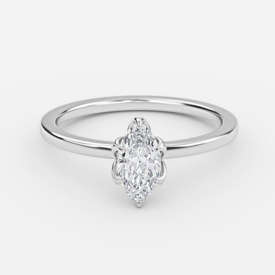 marquise solitaire diamond ring