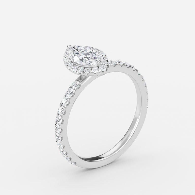 marquise wedding ring with halo