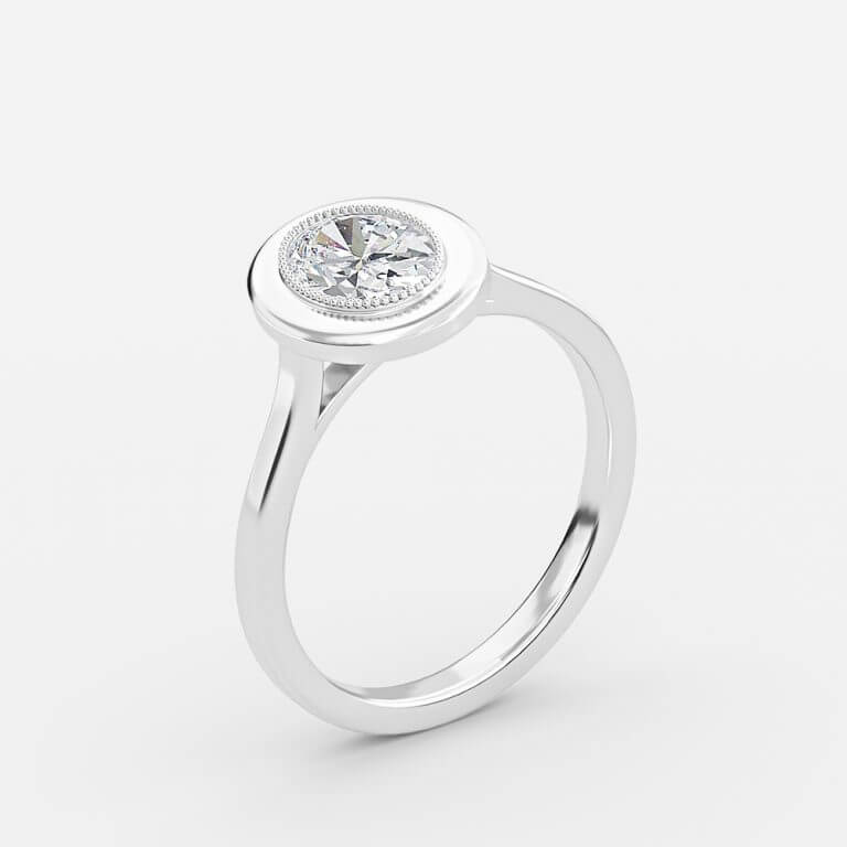 oval bezel unique ring