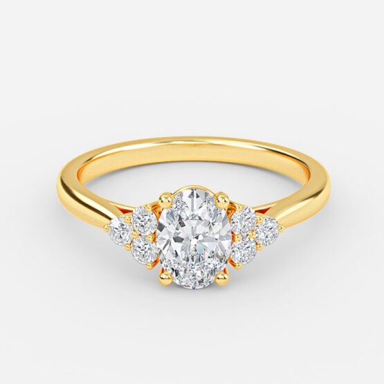 oval cluster engagement rings