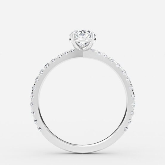 oval cut diamond ring band for women