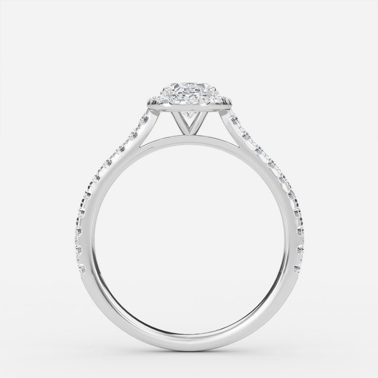oval cut engagement ring with halo