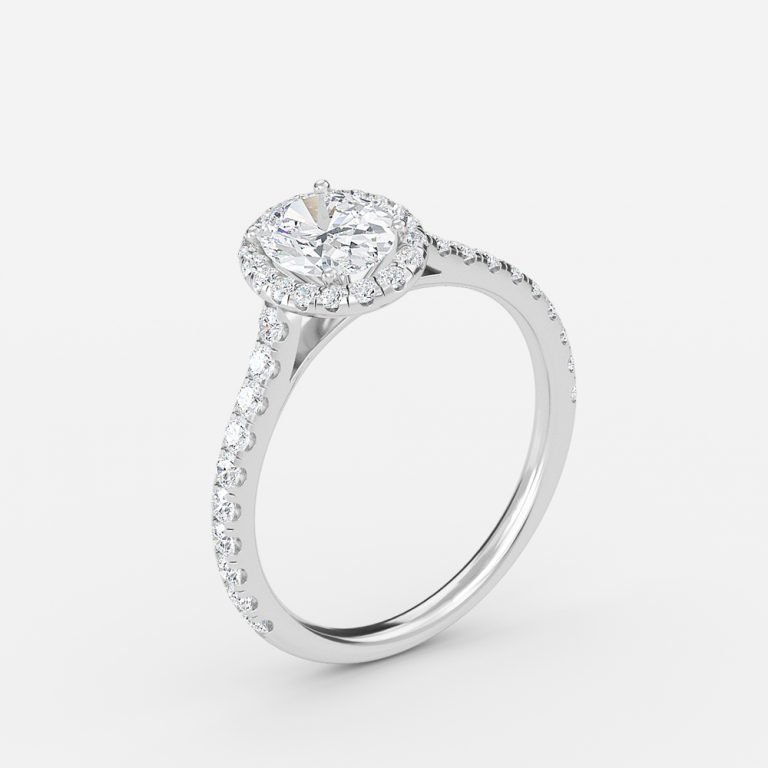 oval diamond ring halo