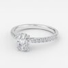 oval diamond ring with diamond band promise ring
