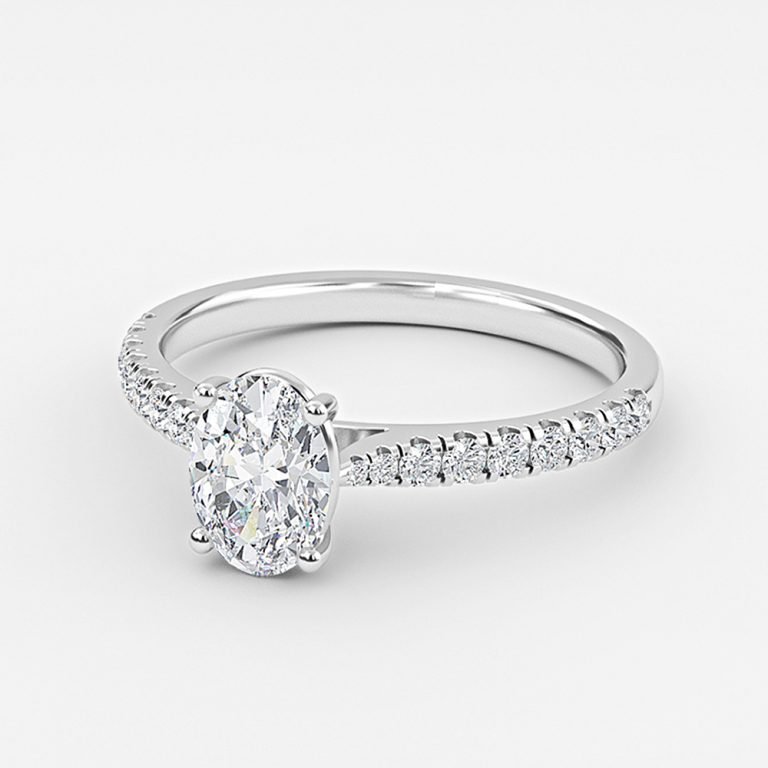 oval diamond ring with diamond band promise ring