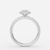 oval halo round diamond engagement ring