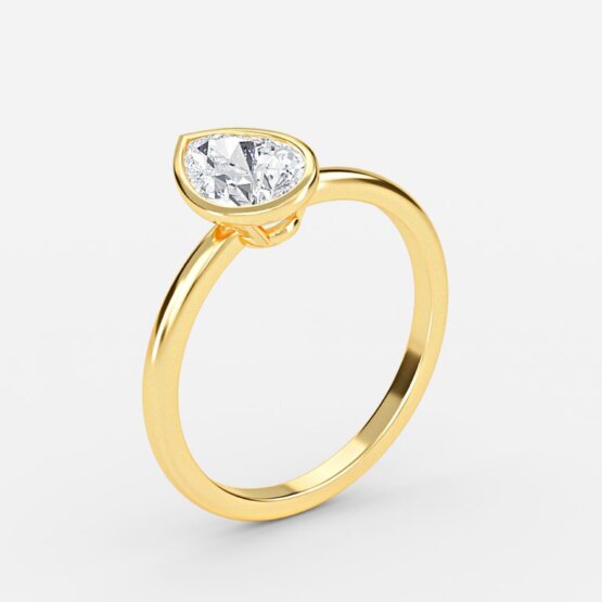 Aerin Pear Bezel Engagement Ring