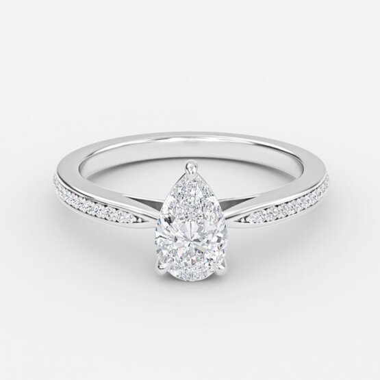 pear cut diamond wedding rings