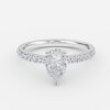 pear diamond engagement ring gold band