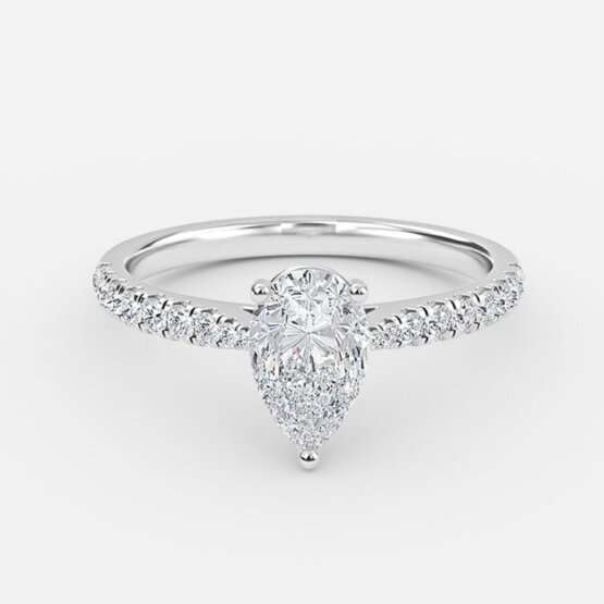 pear diamond engagement ring gold band