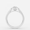 pear diamond halo rings