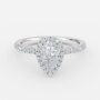 pear halo ring